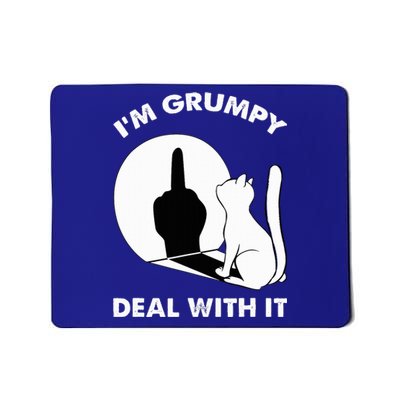 Funny Cat Shadow I'm Grumpy Deal With It  Mousepad