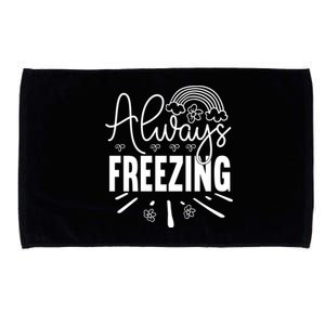 Funny Cold Season Always Freezing Cute Christmas Graphic Gift Microfiber Hand Towel