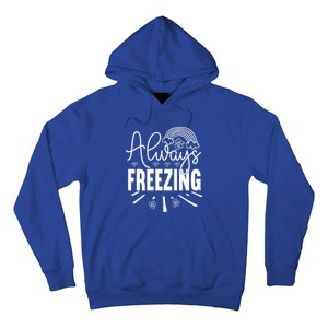 Funny Cold Season Always Freezing Cute Christmas Graphic Gift Hoodie