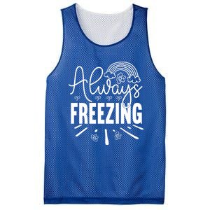 Funny Cold Season Always Freezing Cute Christmas Graphic Gift Mesh Reversible Basketball Jersey Tank