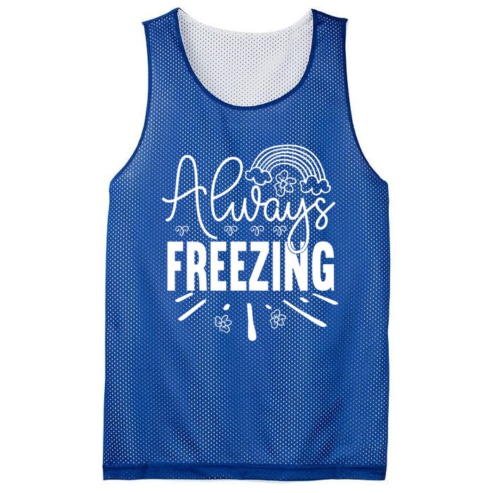 Funny Cold Season Always Freezing Cute Christmas Graphic Gift Mesh Reversible Basketball Jersey Tank