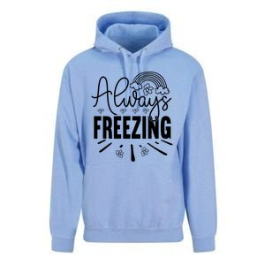 Funny Cold Season Always Freezing Cute Christmas Graphic Gift Unisex Surf Hoodie