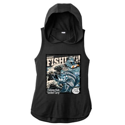 Fishing Club Season Open Ladies PosiCharge Tri-Blend Wicking Draft Hoodie Tank