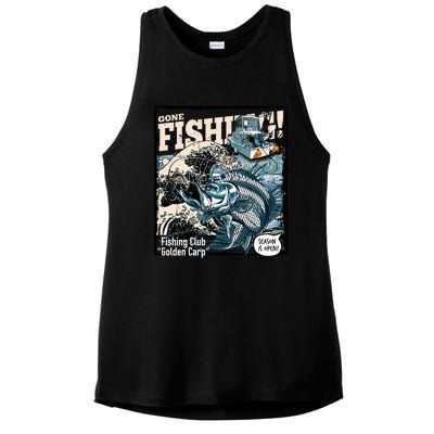 Fishing Club Season Open Ladies PosiCharge Tri-Blend Wicking Tank