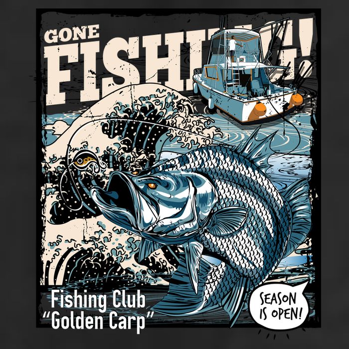 Fishing Club Season Open 7 Panel Mesh Trucker Snapback Hat