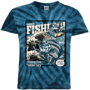 Fishing Club Season Open Kids Tie-Dye T-Shirt