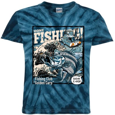 Fishing Club Season Open Kids Tie-Dye T-Shirt