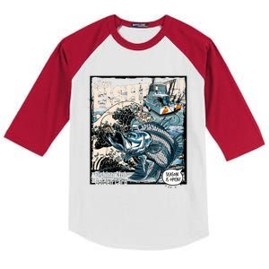 Fishing Club Season Open Kids Colorblock Raglan Jersey