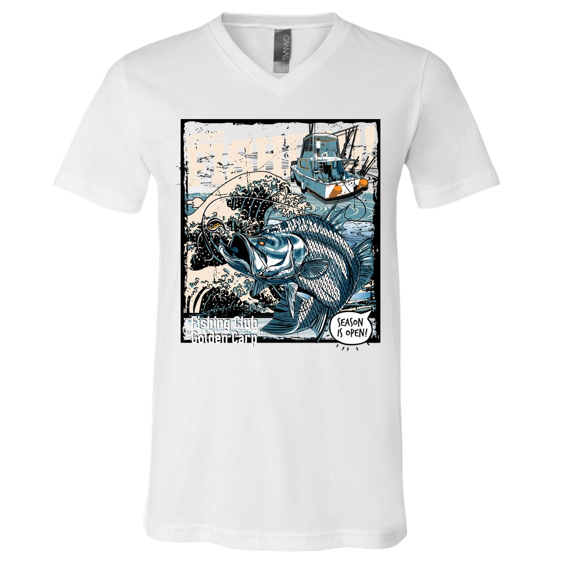 Fishing Club Season Open V-Neck T-Shirt
