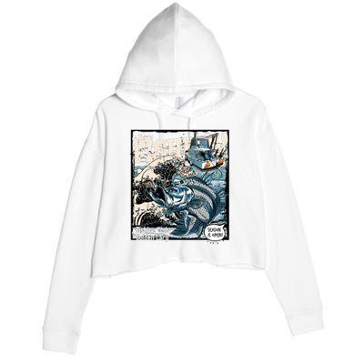 Fishing Club Season Open Crop Fleece Hoodie