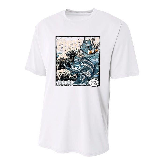 Fishing Club Season Open Youth Performance Sprint T-Shirt