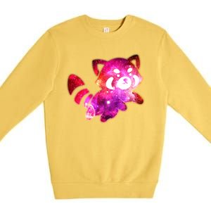 Funny Cute Space Galaxy Red Panda Premium Crewneck Sweatshirt