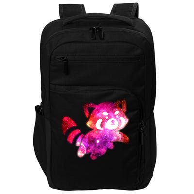 Funny Cute Space Galaxy Red Panda Impact Tech Backpack