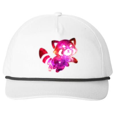 Funny Cute Space Galaxy Red Panda Snapback Five-Panel Rope Hat