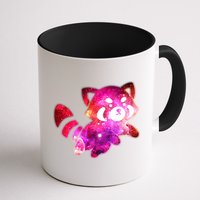 Funny Cute Space Galaxy Red Panda Mug