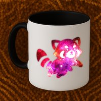 Funny Cute Space Galaxy Red Panda Mug