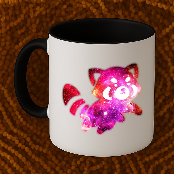 Funny Cute Space Galaxy Red Panda Mug