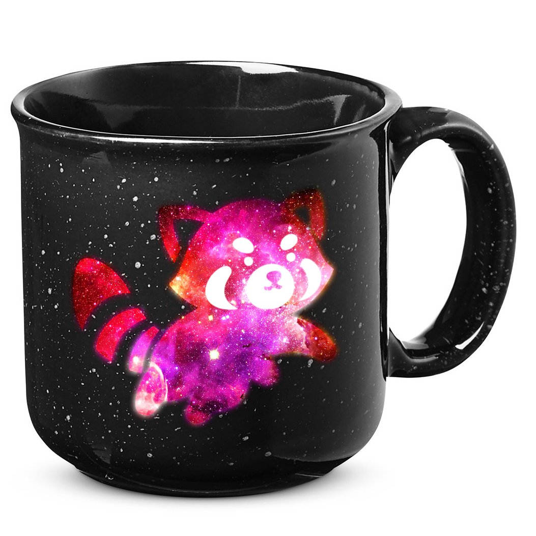 Funny Cute Space Galaxy Red Panda 15oz Campfire Ceramic Mug