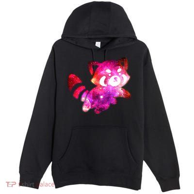 Funny Cute Space Galaxy Red Panda Premium Pullover Hoodie