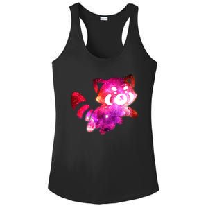 Funny Cute Space Galaxy Red Panda Ladies PosiCharge Competitor Racerback Tank