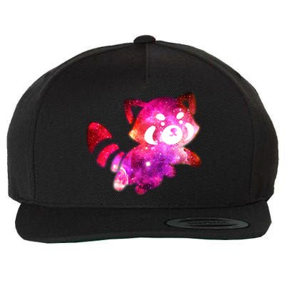 Funny Cute Space Galaxy Red Panda Wool Snapback Cap