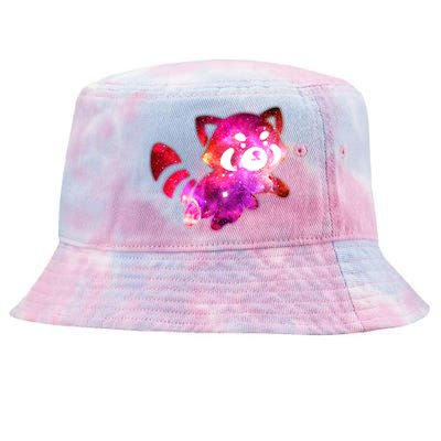 Funny Cute Space Galaxy Red Panda Tie-Dyed Bucket Hat