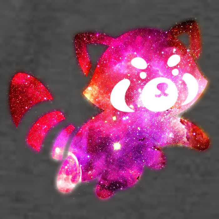 Funny Cute Space Galaxy Red Panda Vector Backpack