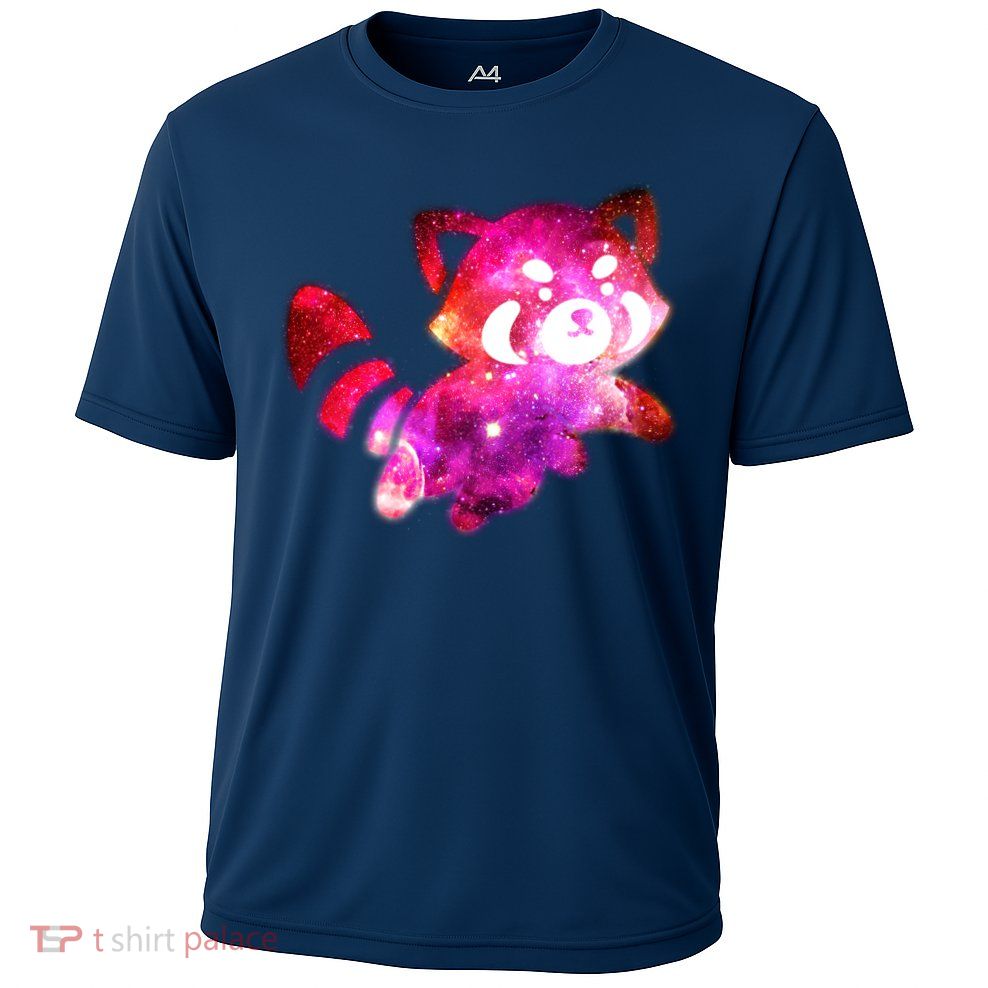 Funny Cute Space Galaxy Red Panda Cooling Performance Crew T-Shirt
