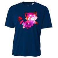 Funny Cute Space Galaxy Red Panda Cooling Performance Crew T-Shirt