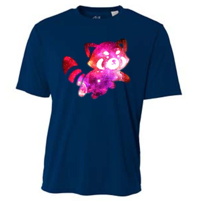 Funny Cute Space Galaxy Red Panda Cooling Performance Crew T-Shirt