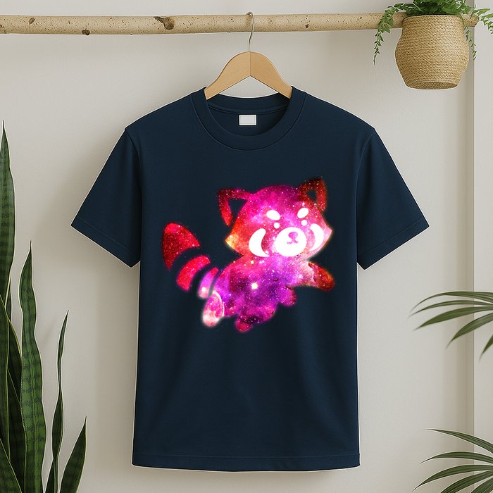 Funny Cute Space Galaxy Red Panda T-Shirt