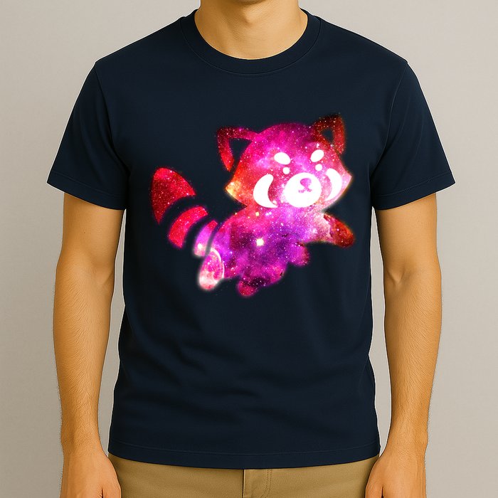 Funny Cute Space Galaxy Red Panda T-Shirt