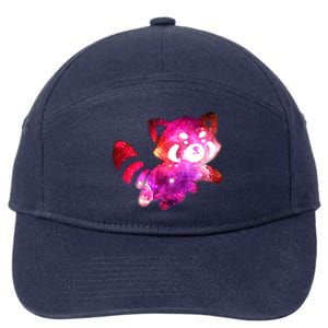 Funny Cute Space Galaxy Red Panda 7-Panel Snapback Hat