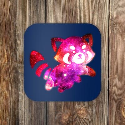 Funny Cute Space Galaxy Red Panda Coaster