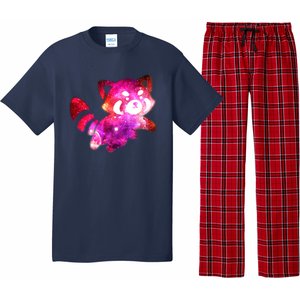 Funny Cute Space Galaxy Red Panda Pajama Set