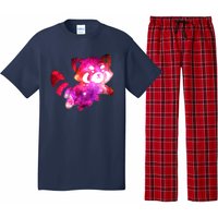 Funny Cute Space Galaxy Red Panda Pajama Set