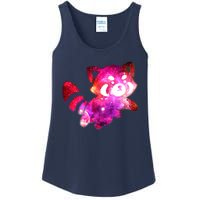 Funny Cute Space Galaxy Red Panda Ladies Essential Tank