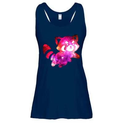 Funny Cute Space Galaxy Red Panda Ladies Essential Flowy Tank