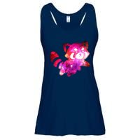 Funny Cute Space Galaxy Red Panda Ladies Essential Flowy Tank