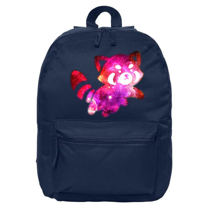 Funny Cute Space Galaxy Red Panda 16 in Basic Backpack