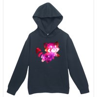 Funny Cute Space Galaxy Red Panda Urban Pullover Hoodie