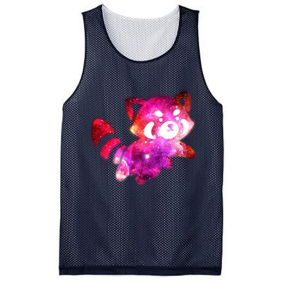 Funny Cute Space Galaxy Red Panda Mesh Reversible Basketball Jersey Tank