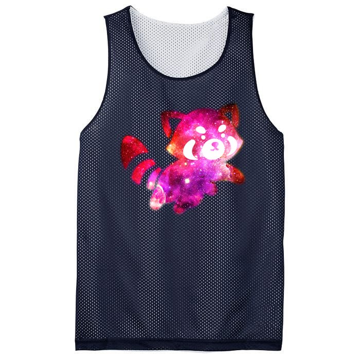 Funny Cute Space Galaxy Red Panda Mesh Reversible Basketball Jersey Tank