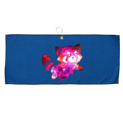 Funny Cute Space Galaxy Red Panda Large Microfiber Waffle Golf Towel