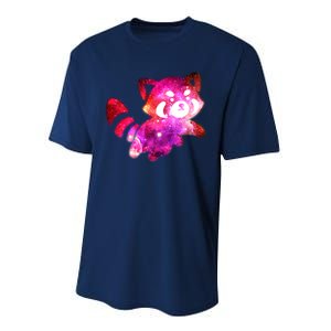 Funny Cute Space Galaxy Red Panda Performance Sprint T-Shirt