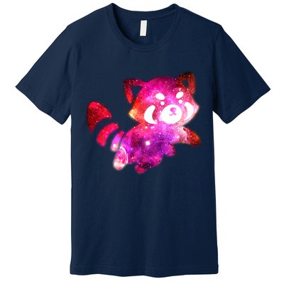 Funny Cute Space Galaxy Red Panda Premium T-Shirt