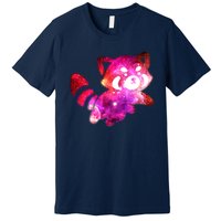 Funny Cute Space Galaxy Red Panda Premium T-Shirt