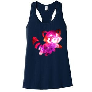 Funny Cute Space Galaxy Red Panda Women's Racerback Tank