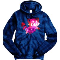 Funny Cute Space Galaxy Red Panda Tie Dye Hoodie