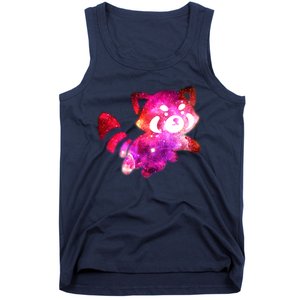 Funny Cute Space Galaxy Red Panda Tank Top